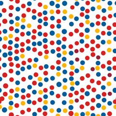 Polka Dot Pattern, Primary Colors, Playful Design