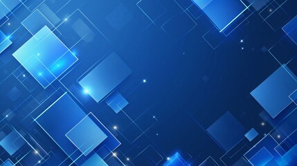 Abstract background with blue geometric shapes and glowing effects, perfect for technology and modern-themed designs.