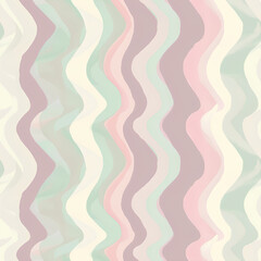  Wavy Stripe Pattern, Pastel Colors, Soft Design