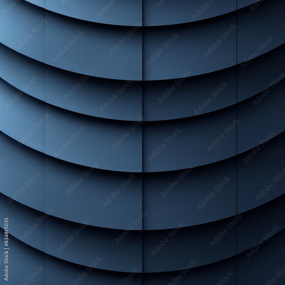 Aufkleber simple dark blue background with minimalistic layers creating a modern abstract design