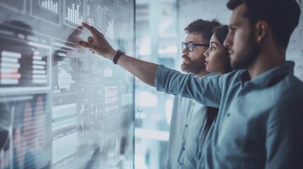 Unveiling Opportunities: Office Team Utilizes Holographic Technology to Analyze Data and Identify Profitable Investment Paths