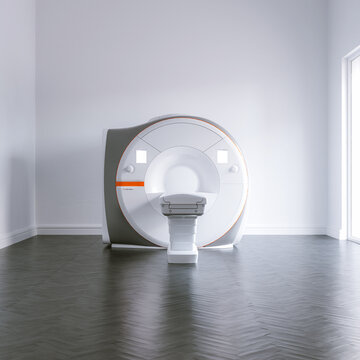State-of-the-Art MRI Scanner in Minimalist Room 3d render