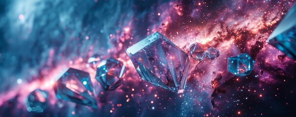 Fototapeta premium Crystalline Formations in a Cosmic Nebula