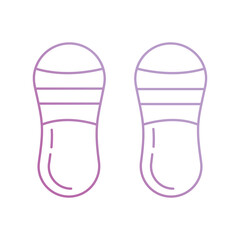 slipper icon with white background vector stock illustration