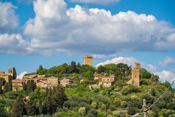Fototapeta premium Monticchiello Town view in Tuscany Region of Italy