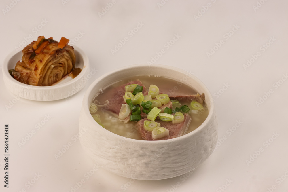 Canvas Prints Gukbap is a Popular South Korean Beef Soup With Rice.