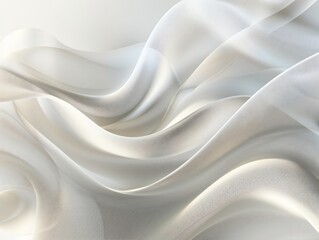 Obraz premium White fabric with substantial wave