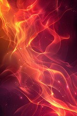 Obraz premium red and yellow abstract fluid painting