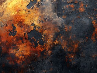 Obraz premium Rusted metal surface on black background