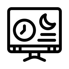 overwork line icon