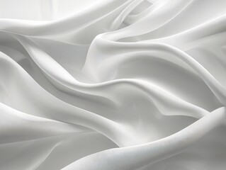 Obraz premium Close-up of creased white fabric