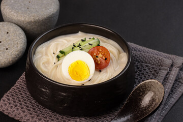 Kongguksu is Korean Cold Soy Milk Noodle Soup.