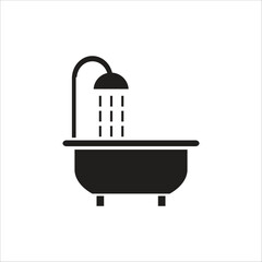 bath up vector icon line template