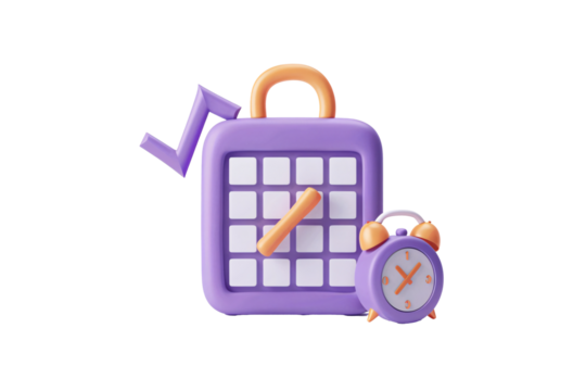 a toy clock and a purple alarm clock - Powered by Adobe