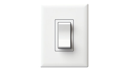 a white light switch with a black border