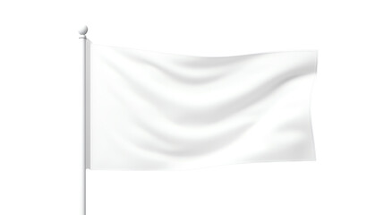 a white flag on a pole