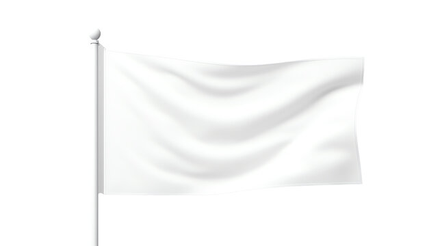a white flag on a pole