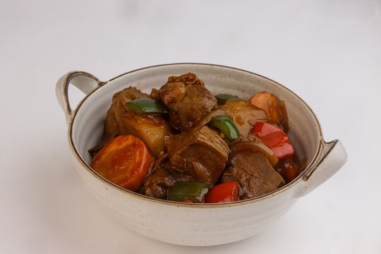 Beef Mechado is a Filipino Tomato Based Braised Beef With Savory Tangy Flavors From Calamansi And Soy Sauce.