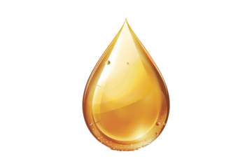 a gold drop of oil