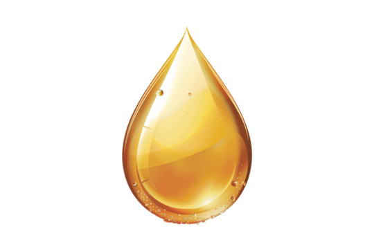a gold drop of oil