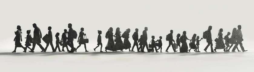 silhouettes of people, India independence day