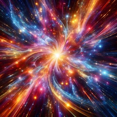 Obraz premium An electrifying display of abstract colorful lights