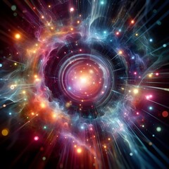 Fototapeta premium An electrifying display of abstract colorful lights