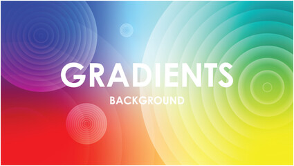 Cover templates colorful with vibrant gradient round shapes. Vector illustration
