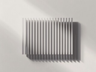 Close-up radiator shadow on wall