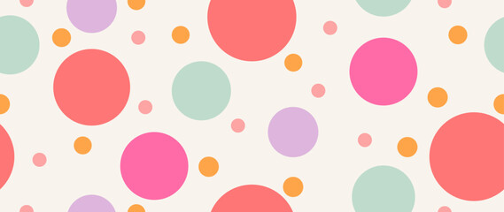 Vector flat background. Minimalist trendy abstract polka dot pattern. Perfect for screensaver, poster, card, invitation or home decor.