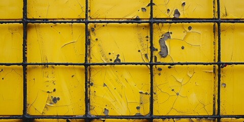 Yellow grid black lines square