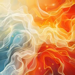 Obraz premium Colorful abstract background of flowing light waves