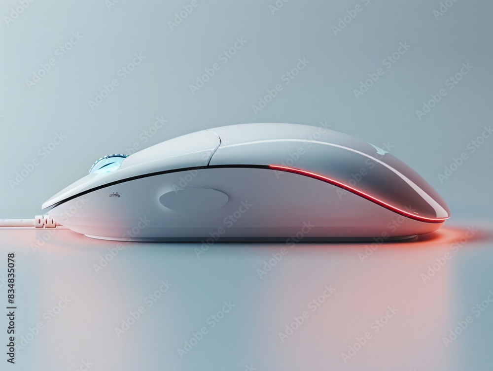 Poster computer mouse with red light