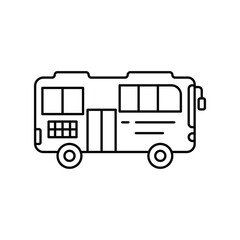 bus icon with white background vector stock illustration
