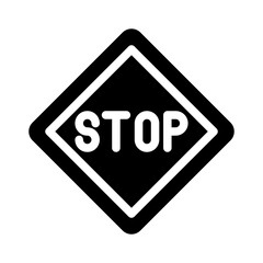 stop sign glyph icon