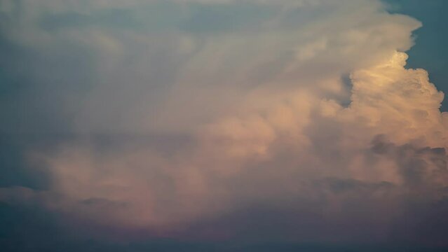 Towering cumulonimbus clouds in the sky only time lapse background layer