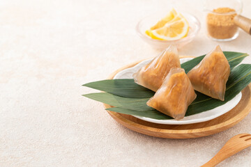 Zongzi, crystal ice rice dumpling for Dragon Boat Festival food.