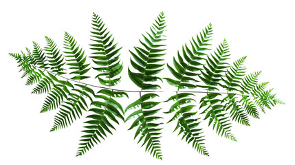 fern leaves isolated on white