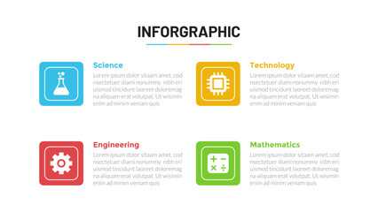 Flat table of contents infographic