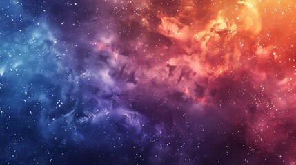 Obraz premium Vibrant galaxy filled with stars and nebulas