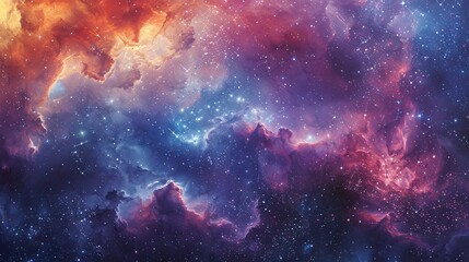 Naklejka premium Close up of galaxy with stars and clouds