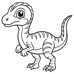Create a charming atmosphere for kids with a cute cartoon dinosaur illustration