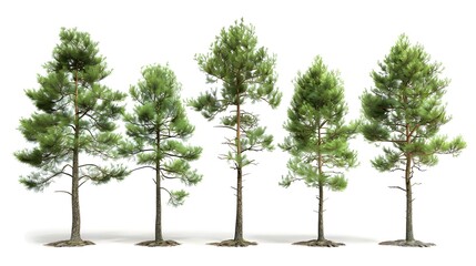 Obraz premium pine trees five different pic