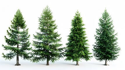 Obraz premium fir trees five different img