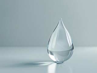 Fototapeta premium A single water droplet on table