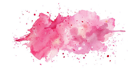 Naklejka premium Abstract pink watercolor vector illustration isolated on white background