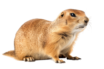Prairie Dog in Detailed Close-Up, Isolated on Transparent Background, PNG