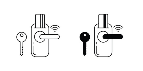 key card icon with white background vector stock illustration