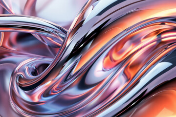 3D-rendered abstract shapes with a sleek, glossy finish and soft shadows. 