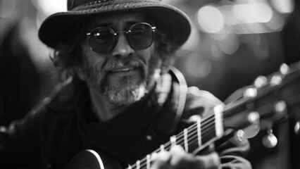 Street musicians entertain passersby.